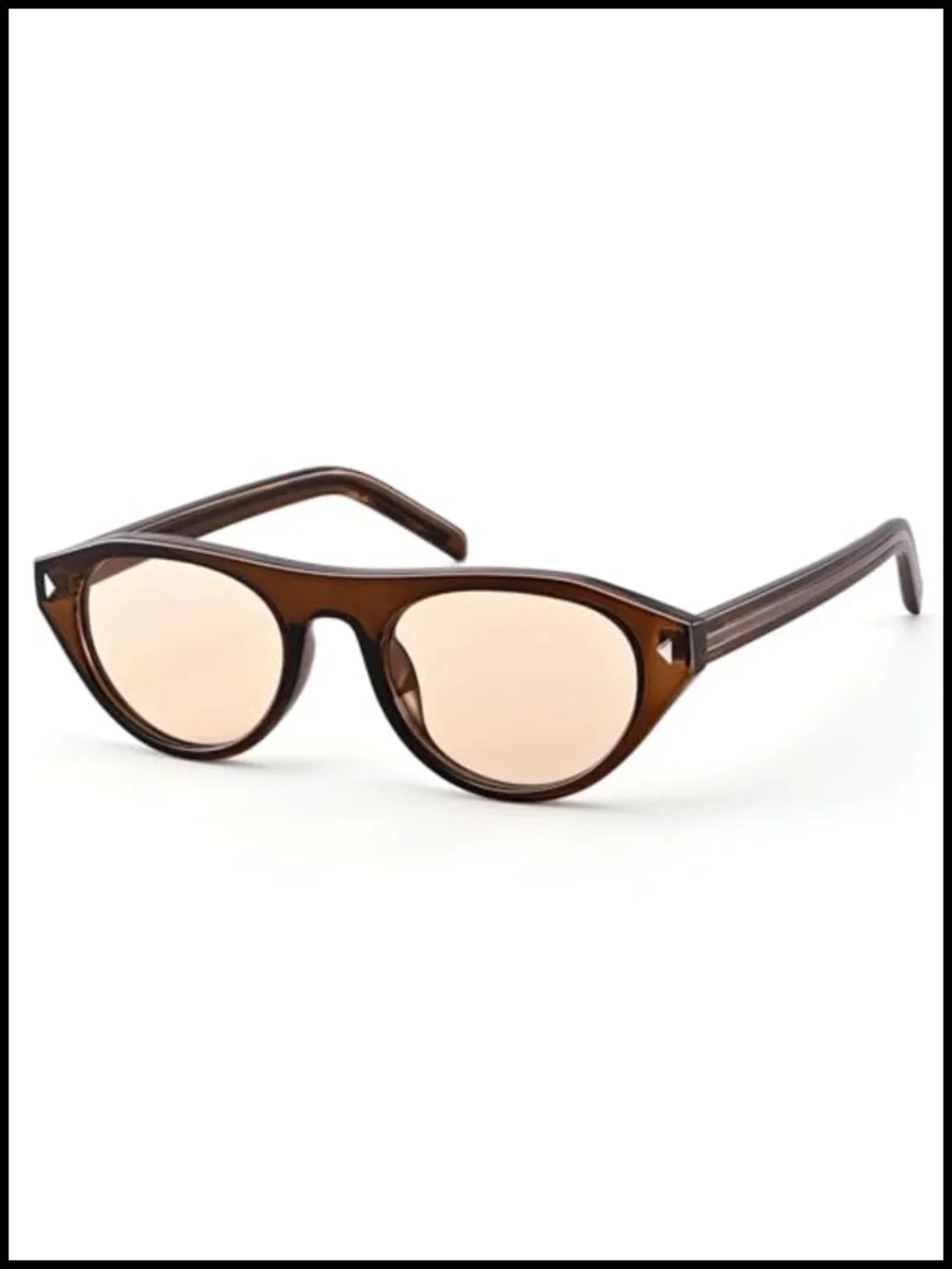 Retro Small Oval Cat Eye Sunglasses UV400 Protection Lightweight Narrow Frame
